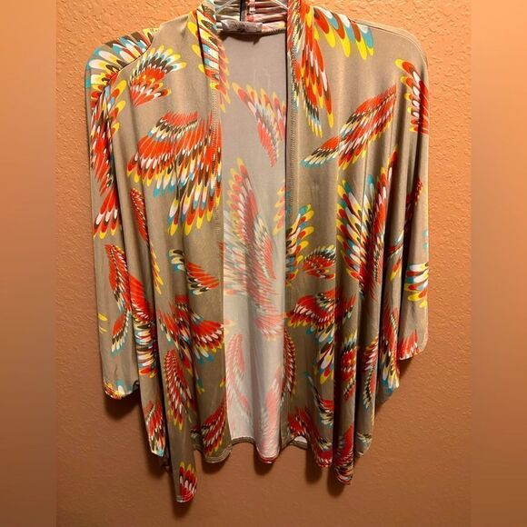 Zig Zag Stripe tan colorful jacket - Picture 1 of 7